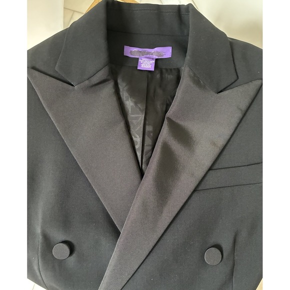 Ralph Lauren Purple Label Sheldon Wool Crepe/ Silk Tuxedo Jacket Womens 10 $2990 - Picture 8 of 14
